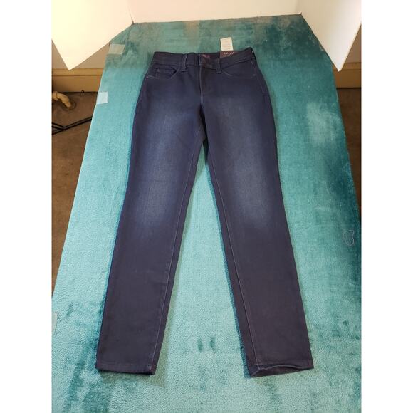 NYDJ Jeans Size 2 Petite Womens Blue Pants Stretch Mid Rise Rise Legging NWT - Picture 2 of 13